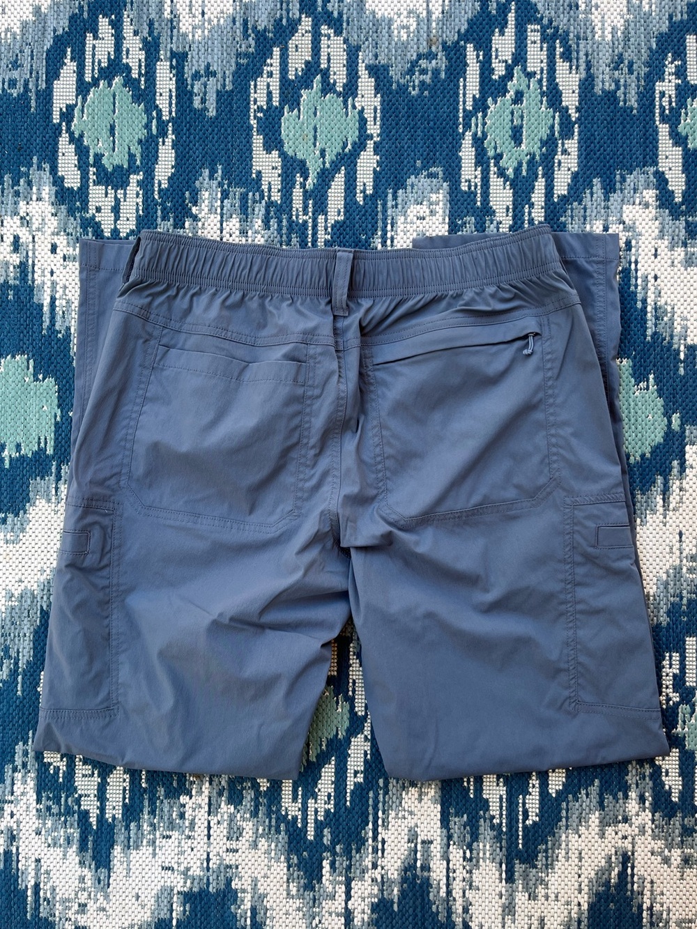Duluth Trading Co Men’s Size 34x32 Blue Elastic-Waist Nylon Quick Dry Pant - Picture 2 of 6